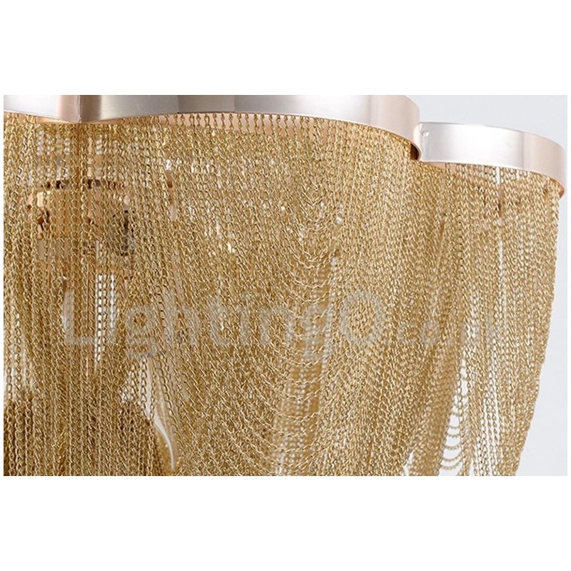 Quasten Kronleuchter Designer Pendelleuchte Silber Gold Farbe