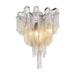 Quasten Kronleuchter Designer Deckenleuchte Silber Gold Farbe