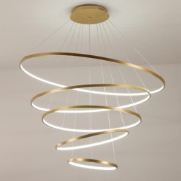 Große 4 Ringe 5 Ringe Schwarz Weiß Gold Pendelleuchte Modernes Design