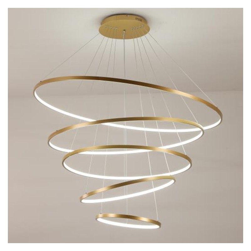 Große 4 Ringe 5 Ringe Schwarz Weiß Gold Pendelleuchte Modernes Design