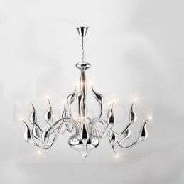 18 Lichter Edelstahl Post Modern Swan Kronleuchter Licht G4 Chrom fertig