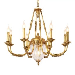 Luxus Französisch Alle Kupfer Kristall Kronleuchter Lampe Esszimmer leuchte Kronleuchter