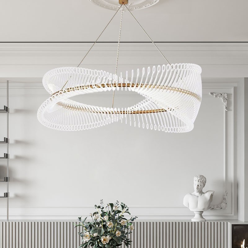 Postmoderne Strip Circle Pendelleuchte