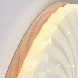 Nordische runde, schlichte und moderne Deckenleuchte aus Massivholz