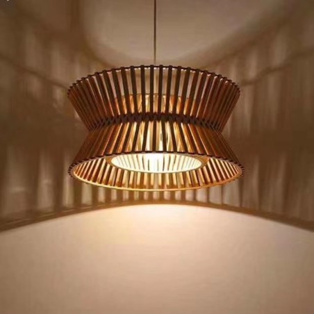 Vintage Holz Pendelleuchte Vintage Holz Pendelleuchte