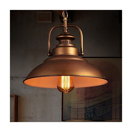 Retro-Pendelleuchte mit Schirm aus Metall im Old Factory-Stil Retro-Pendelleuchte mit Schirm aus Metall im Old Factory-Stil