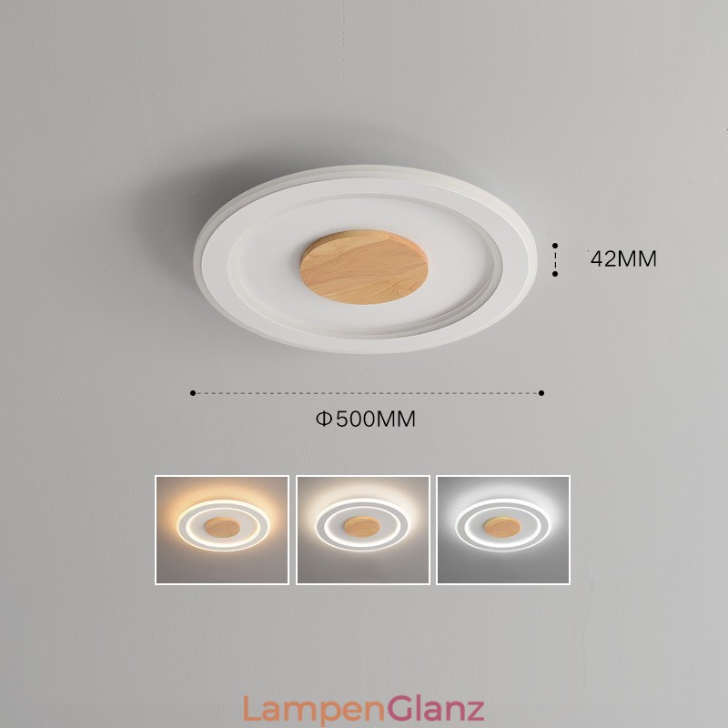 Runde Holz Moderne Unterputz Deckenleuchte Innenbeleuchtung