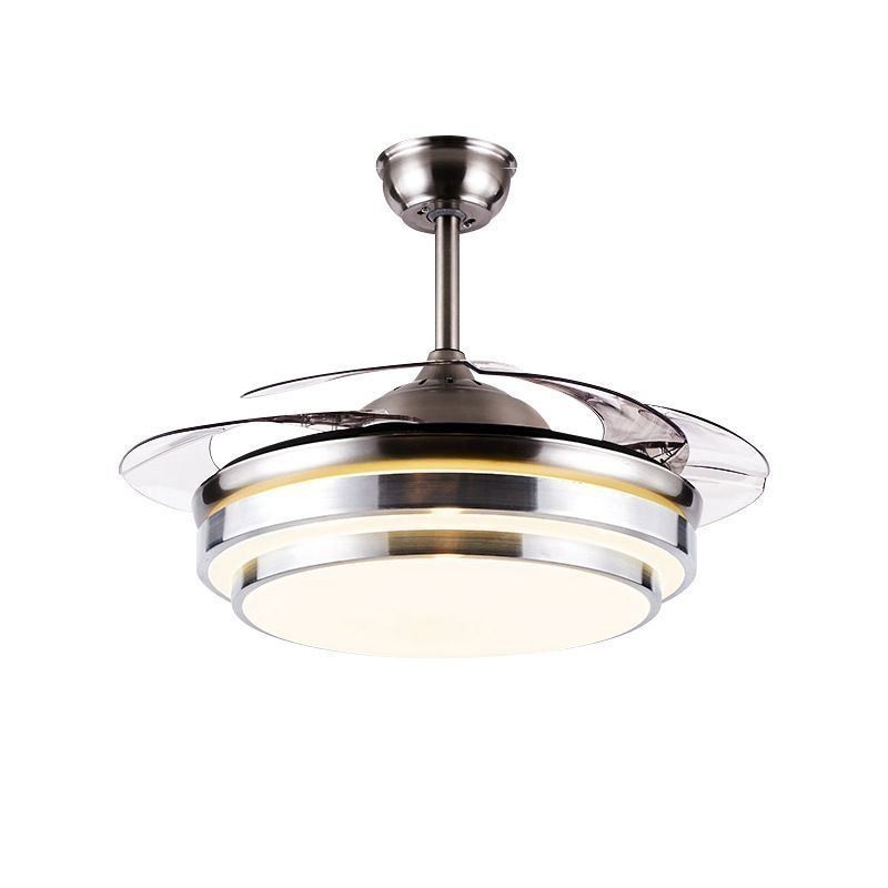 Moderne Deckenventilatorlampe ABS-Lüfterflügel Acrylbeleuchtung