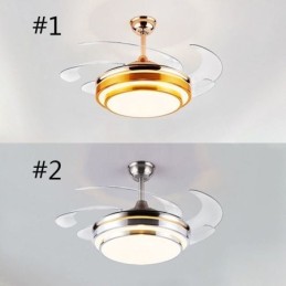Moderne Deckenventilatorlampe ABS-Lüfterflügel Acrylbeleuchtung