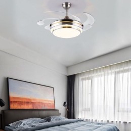 Moderne Deckenventilatorlampe ABS-Lüfterflügel Acrylbeleuchtung