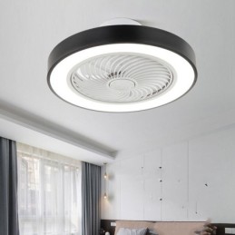 Moderne Deckenventilatorleuchten mit Fernbedienung, runde Deckenleuchte aus Acryl