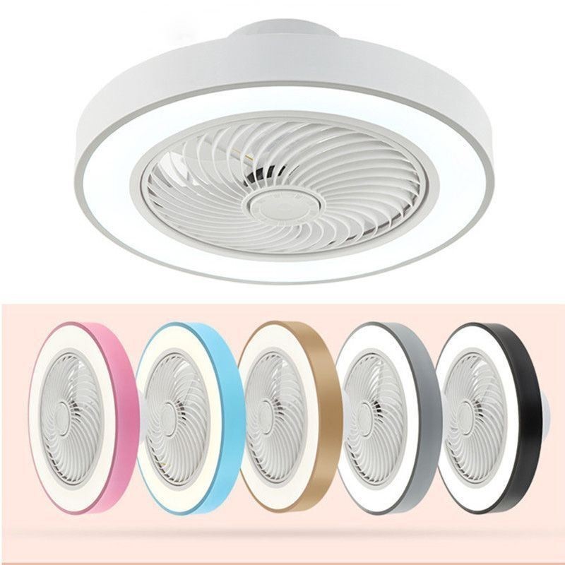 Moderne Deckenventilatorleuchten mit Fernbedienung, runde Deckenleuchte aus Acryl
