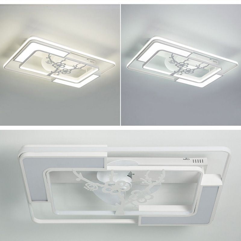 Moderne rechteckige Deckenventilatorleuchten