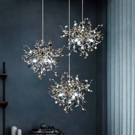 Pailletten Kronleuchter Edelstahl Anhänger Beleuchtung Esszimmer Pailletten Kronleuchter Edelstahl Anhänger Beleuchtung Esszimmer
