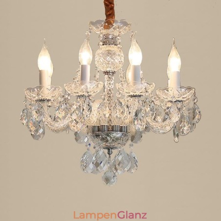 Europäischer Kronleuchter aus klarem Kristallglas, Lichtkörper mit 8 Lichtern