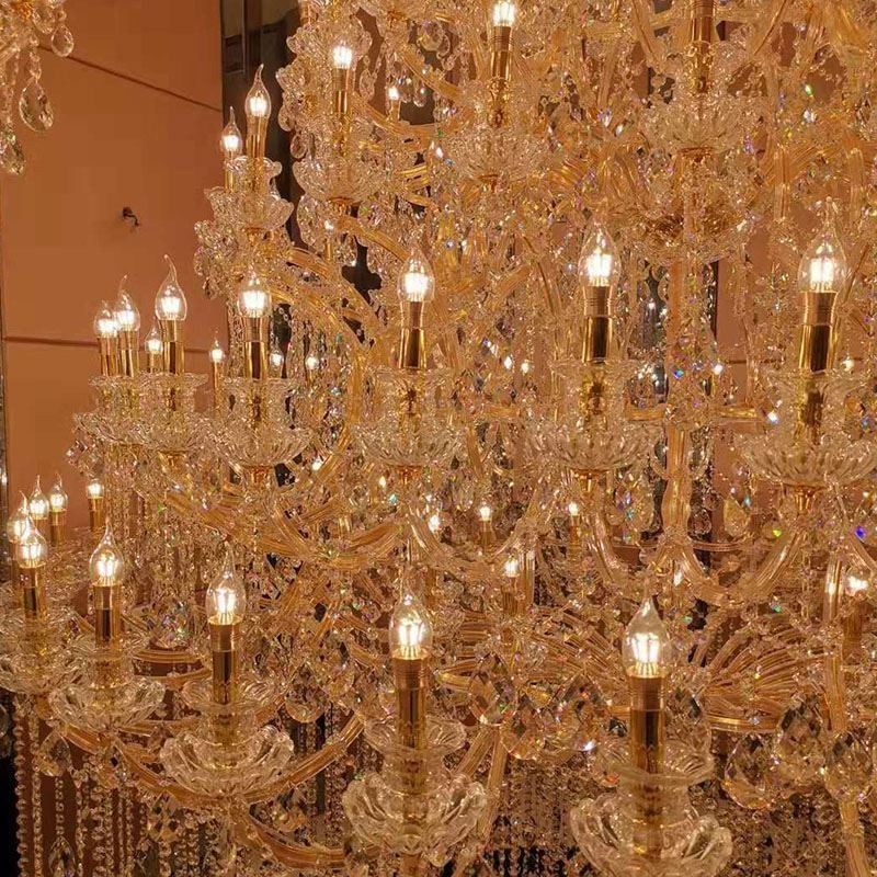 Luxus Kristall Kronleuchter Dekoration Deckenleuchte mit 96 Lichter