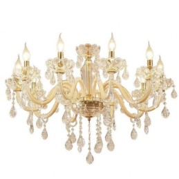 Eleganter Kristall-Kronleuchter im europäischen Stil, Glas-Pendelleuchte