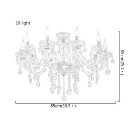 Eleganter Kristall-Kronleuchter im europäischen Stil, Glas-Pendelleuchte