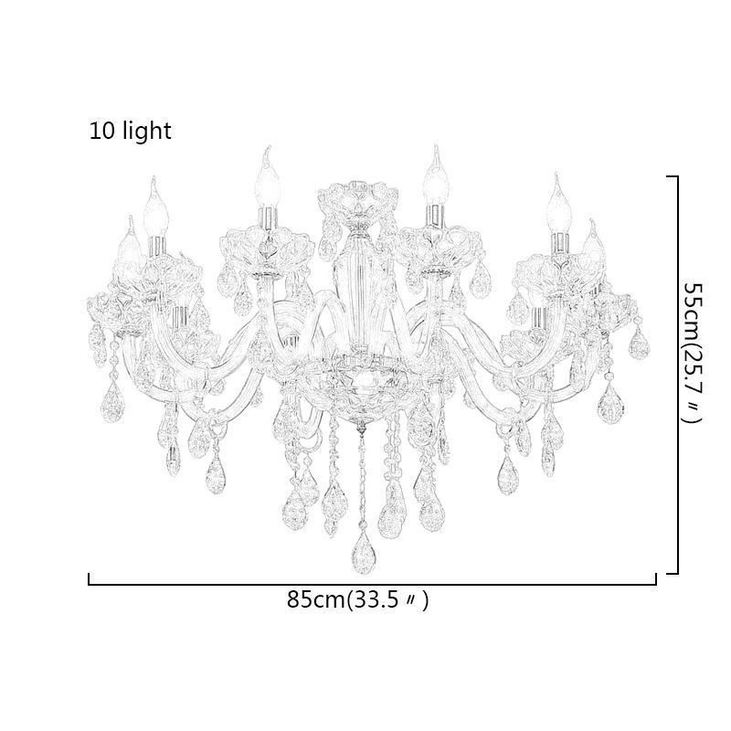 Eleganter Kristall-Kronleuchter im europäischen Stil, Glas-Pendelleuchte