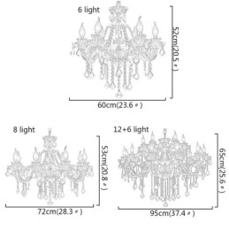 Elegante lila Kristall Deckenleuchte Europäischer Kronleuchter