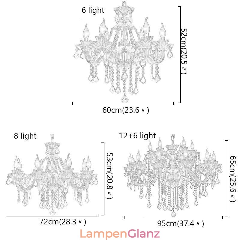 Elegante lila Kristall Deckenleuchte Europäischer Kronleuchter