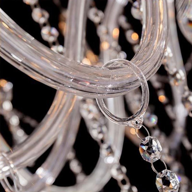 Europäischer Kristall-Kronleuchter, transparente Pendelleuchte