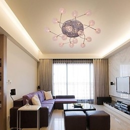 G4 Deckenleuchte aus Eisen mit Aluminiumschirmen