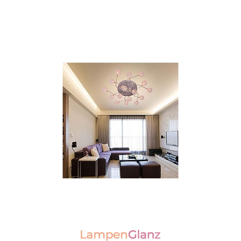 G4 Deckenleuchte aus Eisen mit Aluminiumschirmen