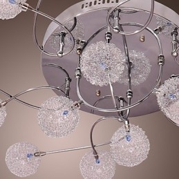 G4 Deckenleuchte aus Eisen mit Aluminiumschirmen