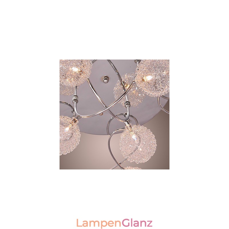 G4 Deckenleuchte aus Eisen mit Aluminiumschirmen