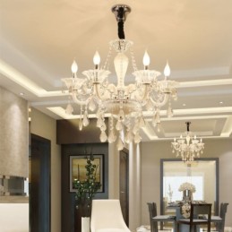 Europäischer Kristall-Kronleuchter, elegante Pendelleuchte