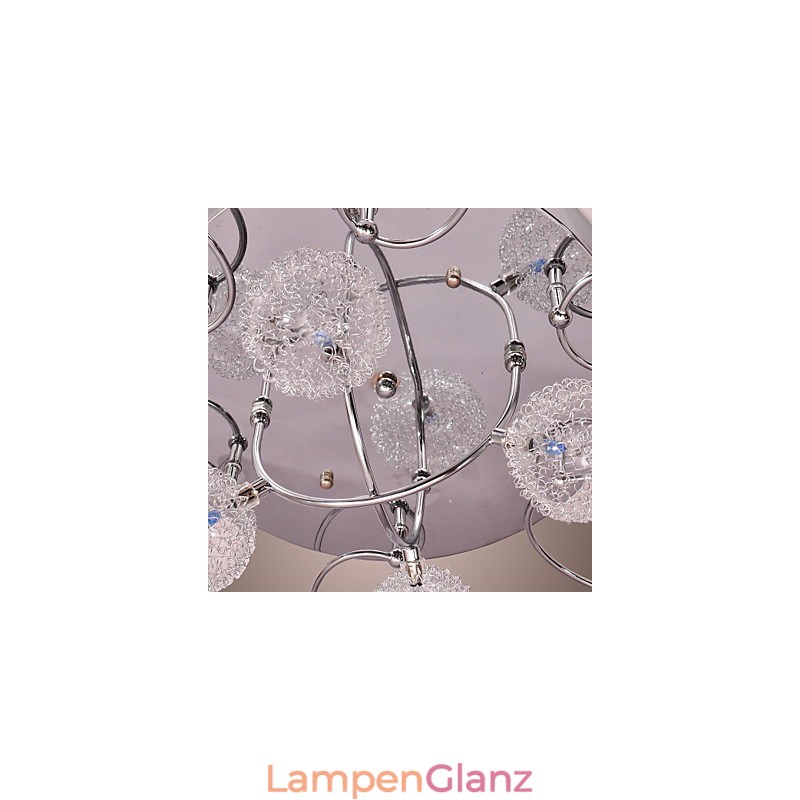 G4 Deckenleuchte aus Eisen mit Aluminiumschirmen