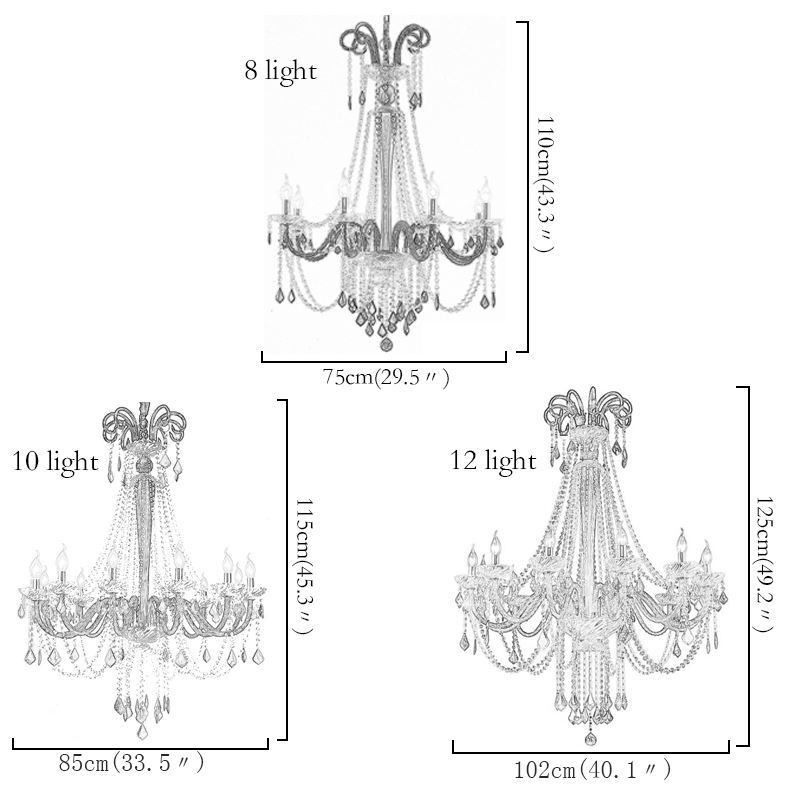 Europäischer Kristall-Kronleuchter, elegante Pendelleuchte