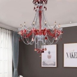 Europäischer Kristall-Kronleuchter, elegante Pendelleuchte
