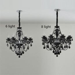 Luxus Kristall Kronleuchter Europäischen Schwarz 10 Lichter