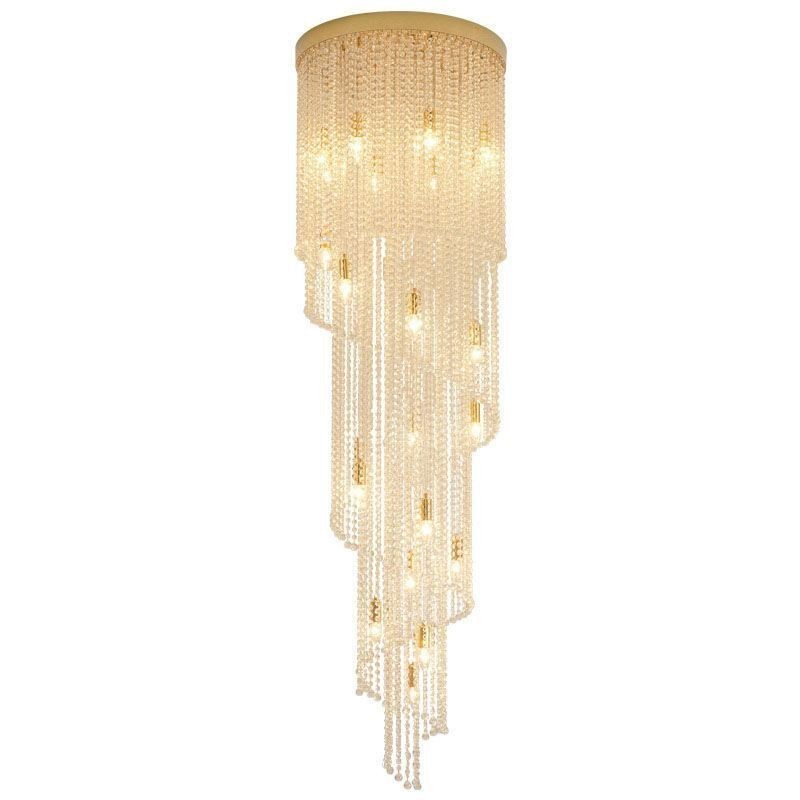 Moderne Kristall Kronleuchter Luxus Treppe Kristall Deckenleuchte Mit 19 Lichter