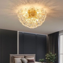 Halbkreisförmige Deckenleuchte aus Glas, flächenbündig, modern, dekorativ, in Blumenform