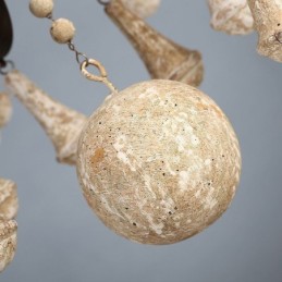 Pendelleuchte aus Holz im Retro-Stil, eleganter Kronleuchter