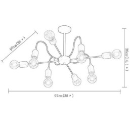 Zeitgenössische kreative Eisen Pendelleuchte Spider Kronleuchter
