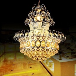 Moderner Gold Empire Kronleuchter Einfache Kristall Pendelleuchte