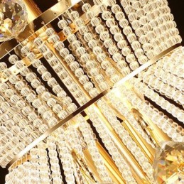 Moderner Gold Empire Kronleuchter Einfache Kristall Pendelleuchte