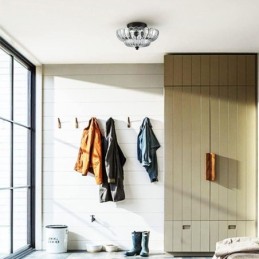 Moderne, schlichte Deckenleuchte mit Lotussockel