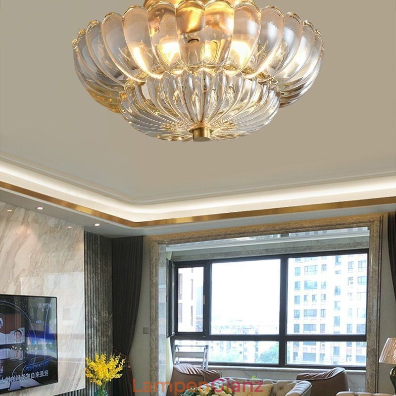 Moderne Deckenleuchte mit Lotussockel