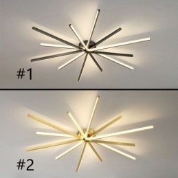 Moderne, minimalistische Deckenleuchte mit Feuerwerksmotiv