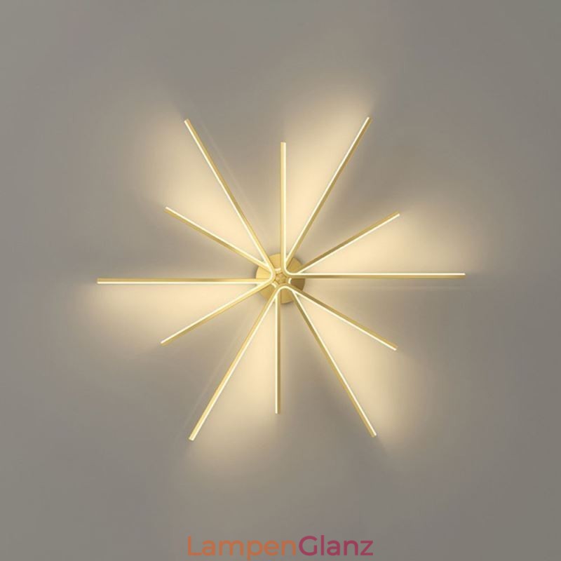 Moderne, minimalistische Deckenleuchte mit Feuerwerksmotiv