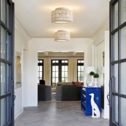 Deckenleuchte im Landhausstil mit amerikanischem Käfigmuster