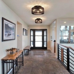 Deckenleuchte im Landhausstil mit amerikanischem Käfigmuster