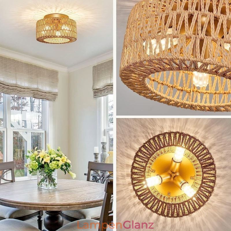 Deckenleuchte im Landhausstil mit amerikanischem Käfigmuster