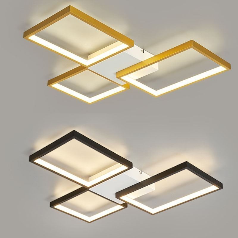 Unterputz-Deckenleuchte, minimalistisch, 3-eckig, stufenlos dimmbar, mit Fernbedienung, 60 W
