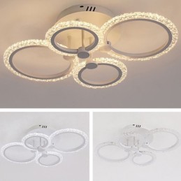 Unterputz-Deckenleuchte, modern, minimalistisch, rund, Acryl, Blumen-Design